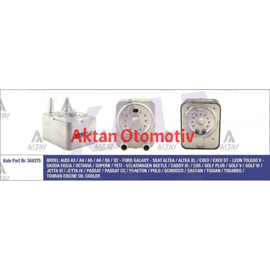 YAĞ SOĞUTUCUSU PASSAT / GOLF5 / JETTA / A3 01-06 AVF-BKP-BKD 1.9 TDİ-2.0 TDİ CONTALI